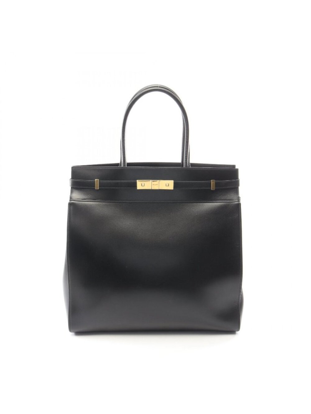 Saint Laurent Paris Tote Bag Manhattan S Black Leather